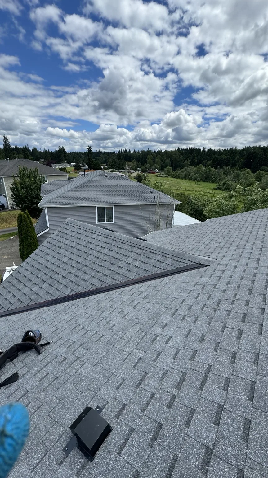 Finished ridge and vent details on property management roof