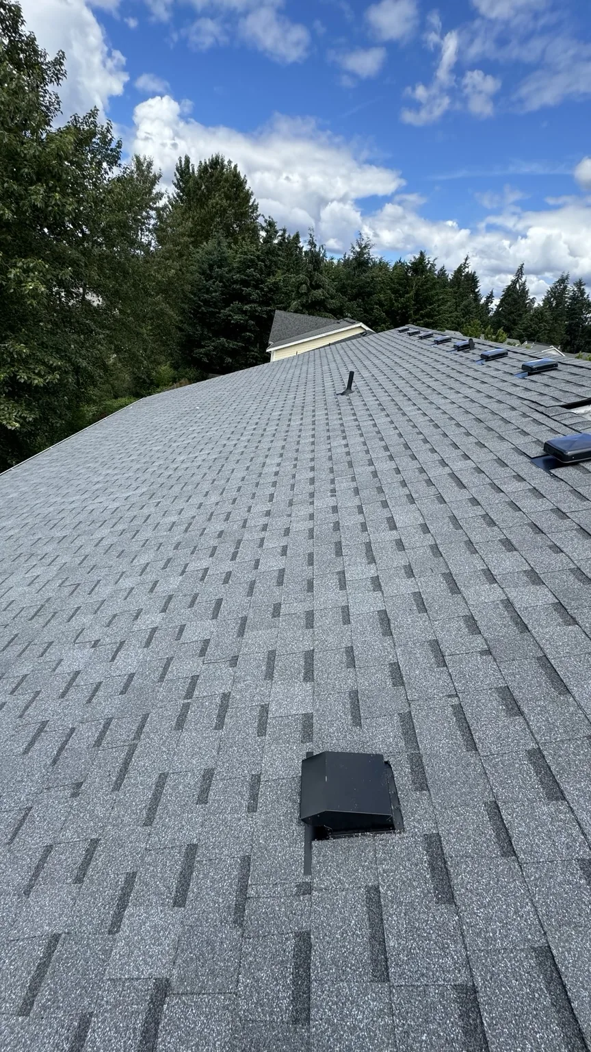 Completed property management roofing project