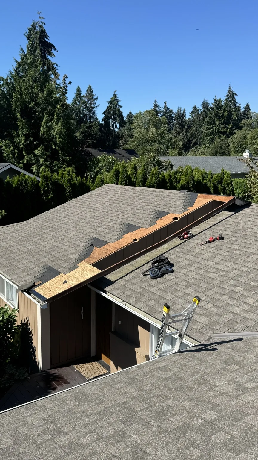 Blending the repair into the existing roof during residential roof repair