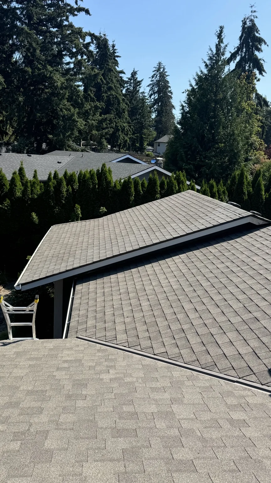Completed residential roof repair